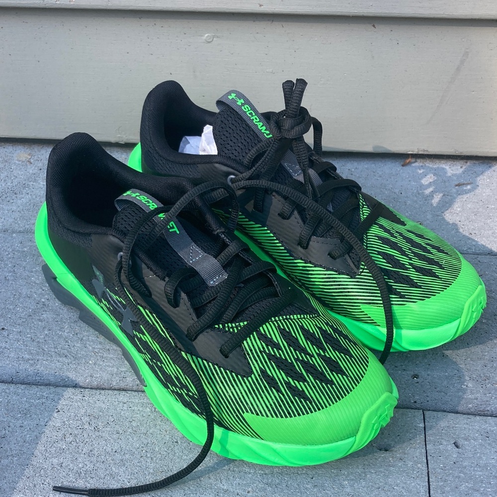 Under Armour Kids Sneakers - Black and Neon Green